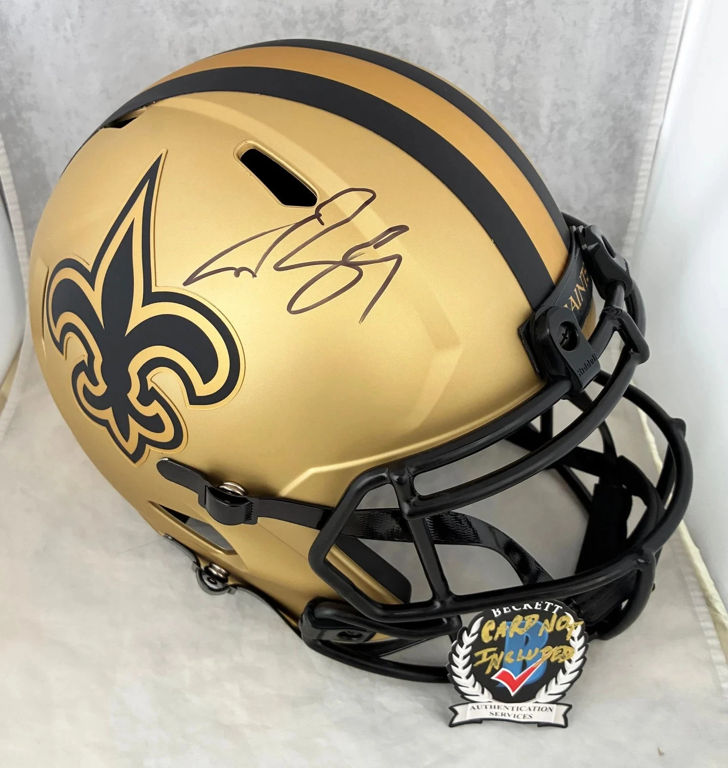Drew Brees Signed Full Size Replica Helmet New Orleans Saints Beckett BAS COA
