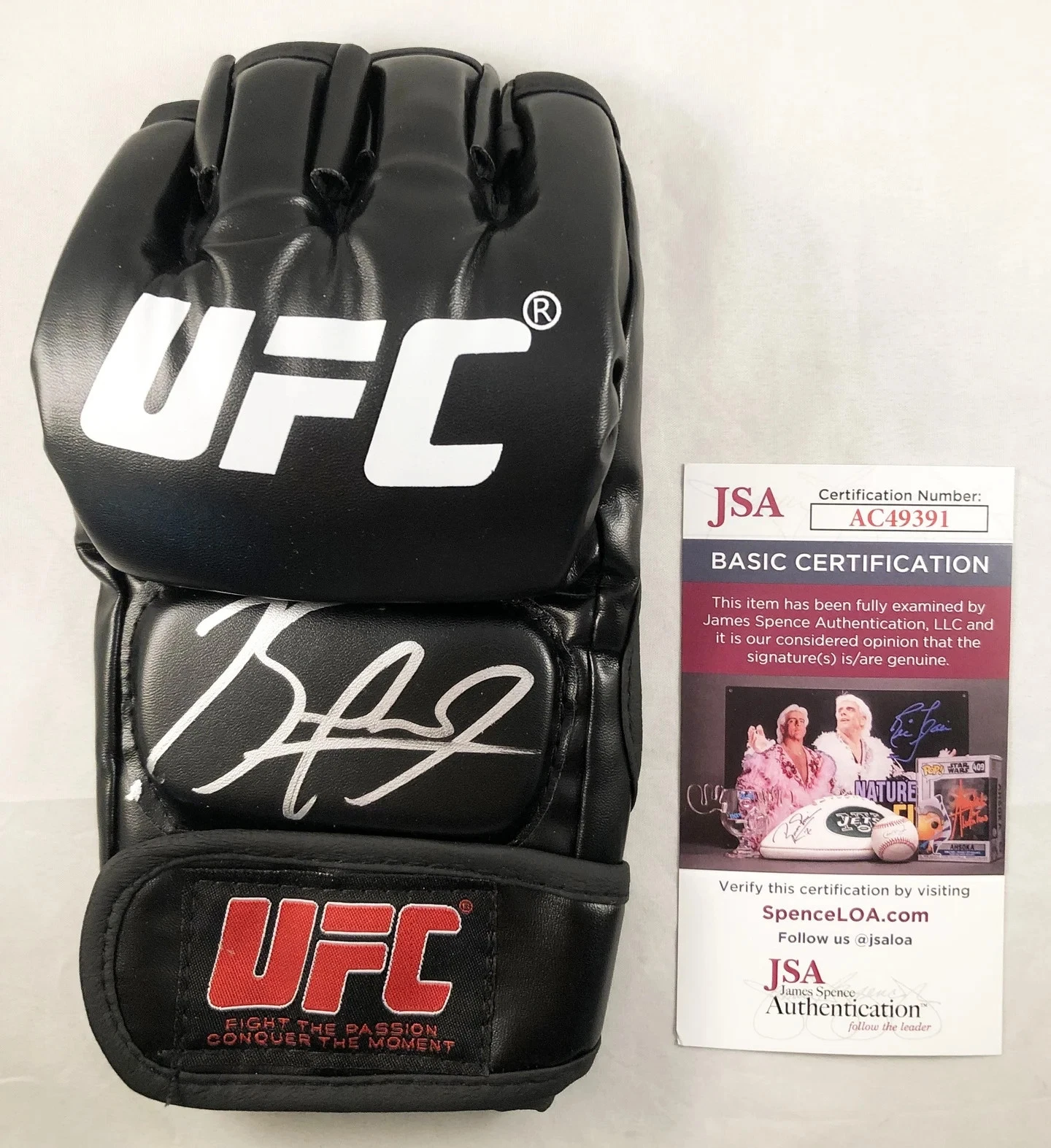 Kamaru Usman Signed UFC MMA Glove JSA COA