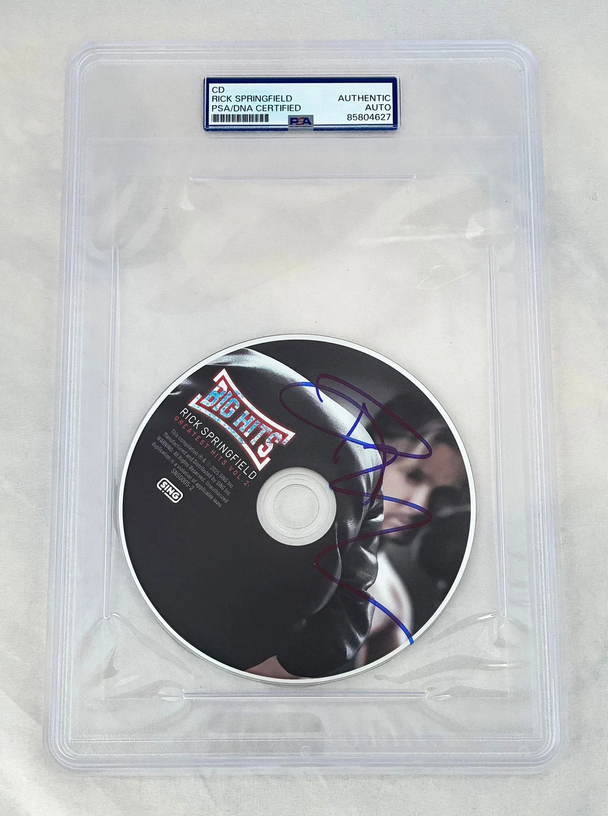 Rick Springfield Signed CD Big Hits PSA/DNA COA