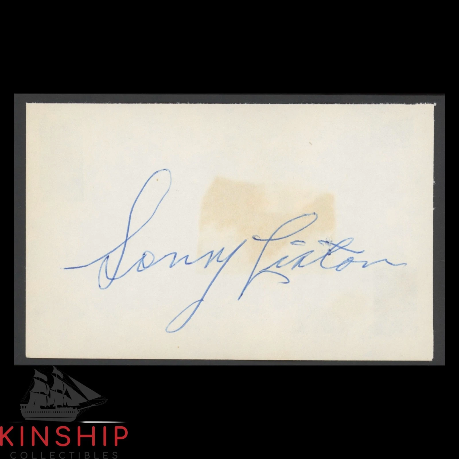 Sonny Liston signed Cut JSA LOA Rare Boxing Auto Vs. Muhammad Ali Z2609