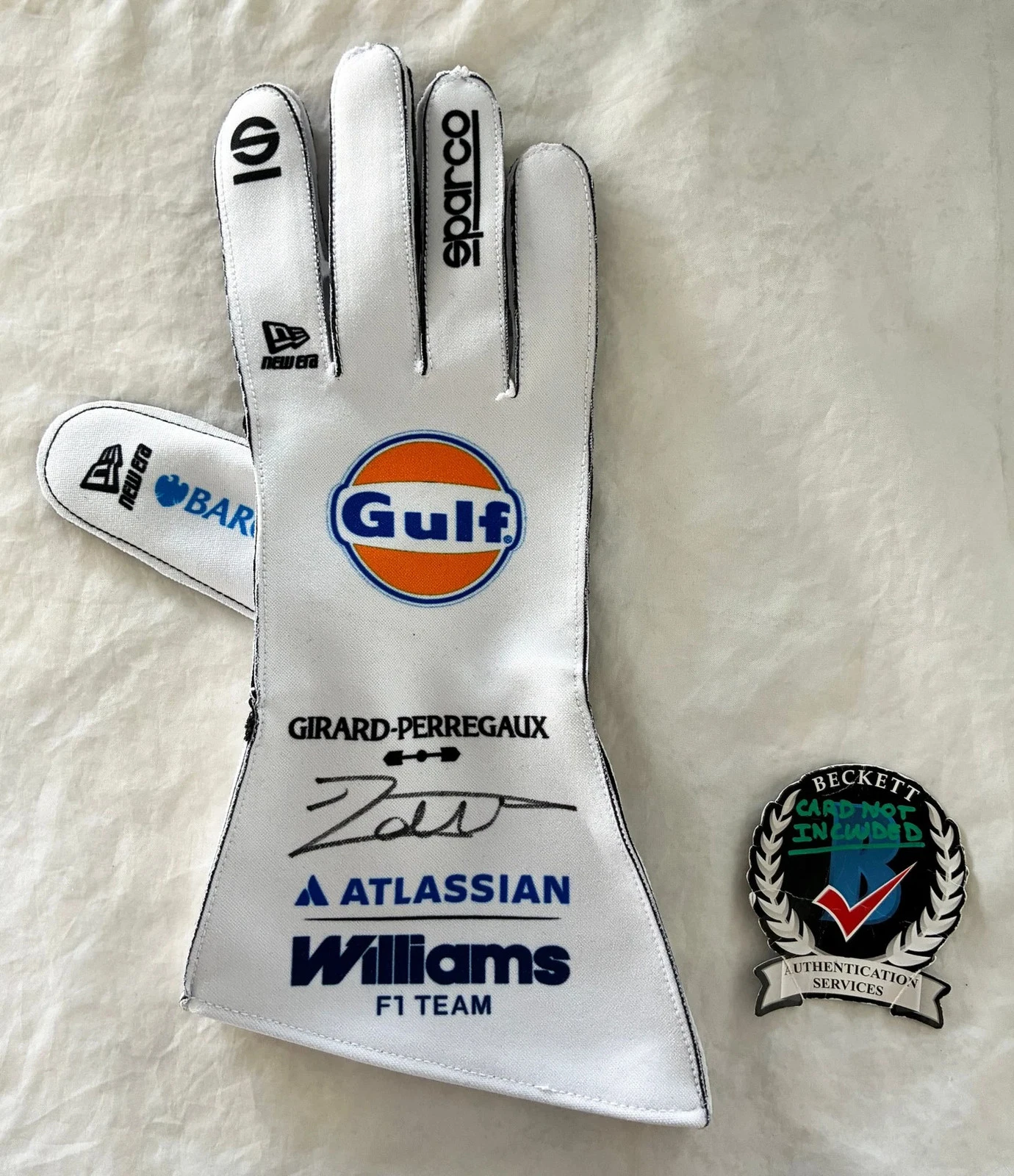 Jacques Villeneuve Signed Racing Glove Williams Racing Formula 1 F1 Beckett B...