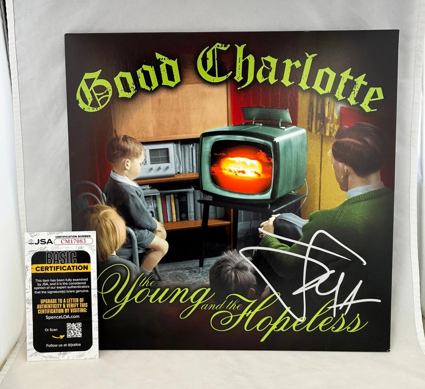 Joel Madden Signed Vinyl LP Album Good Charlotte The Young And The Hopeless J...