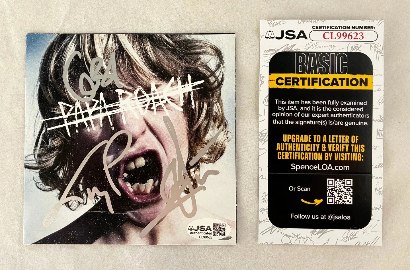 Papa Roach Jacoby Shaddix, Tobin Esperance, Tony Palermo Signed CD Cover Croo...