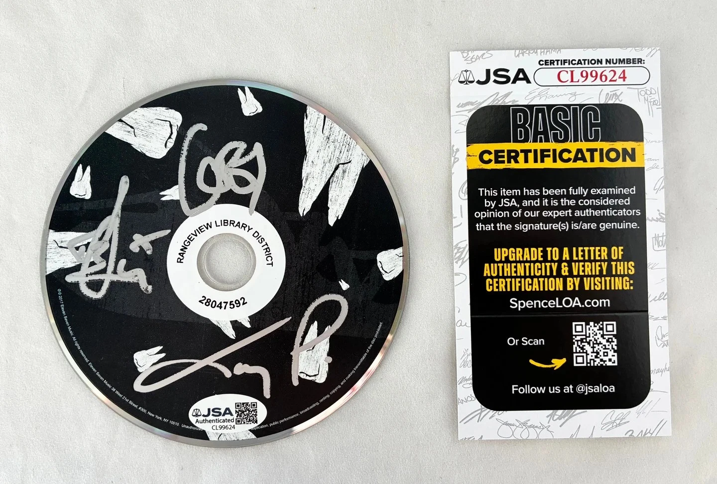 Papa Roach Jacoby Shaddix, Tobin Esperance, Tony Palermo Signed CD Crooked Te...