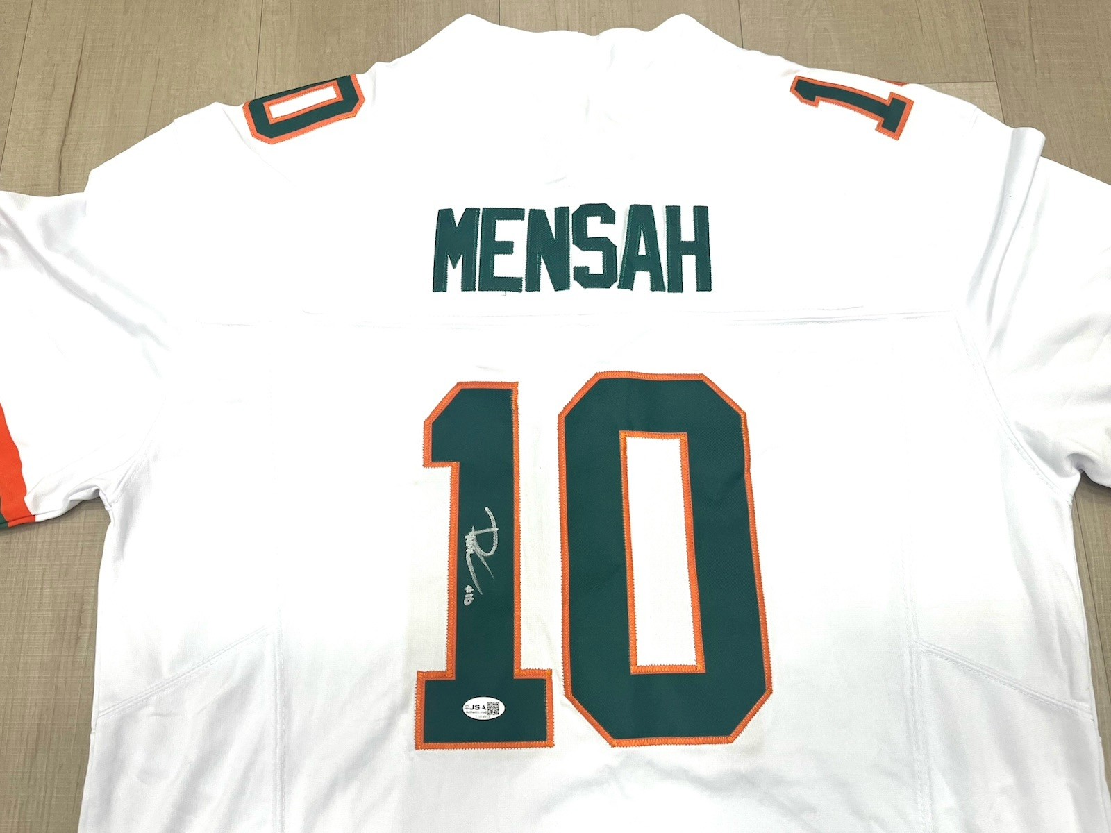 Darian Mensah Signed Miami Hurricanes Jersey  AUTO JSA CERT 2