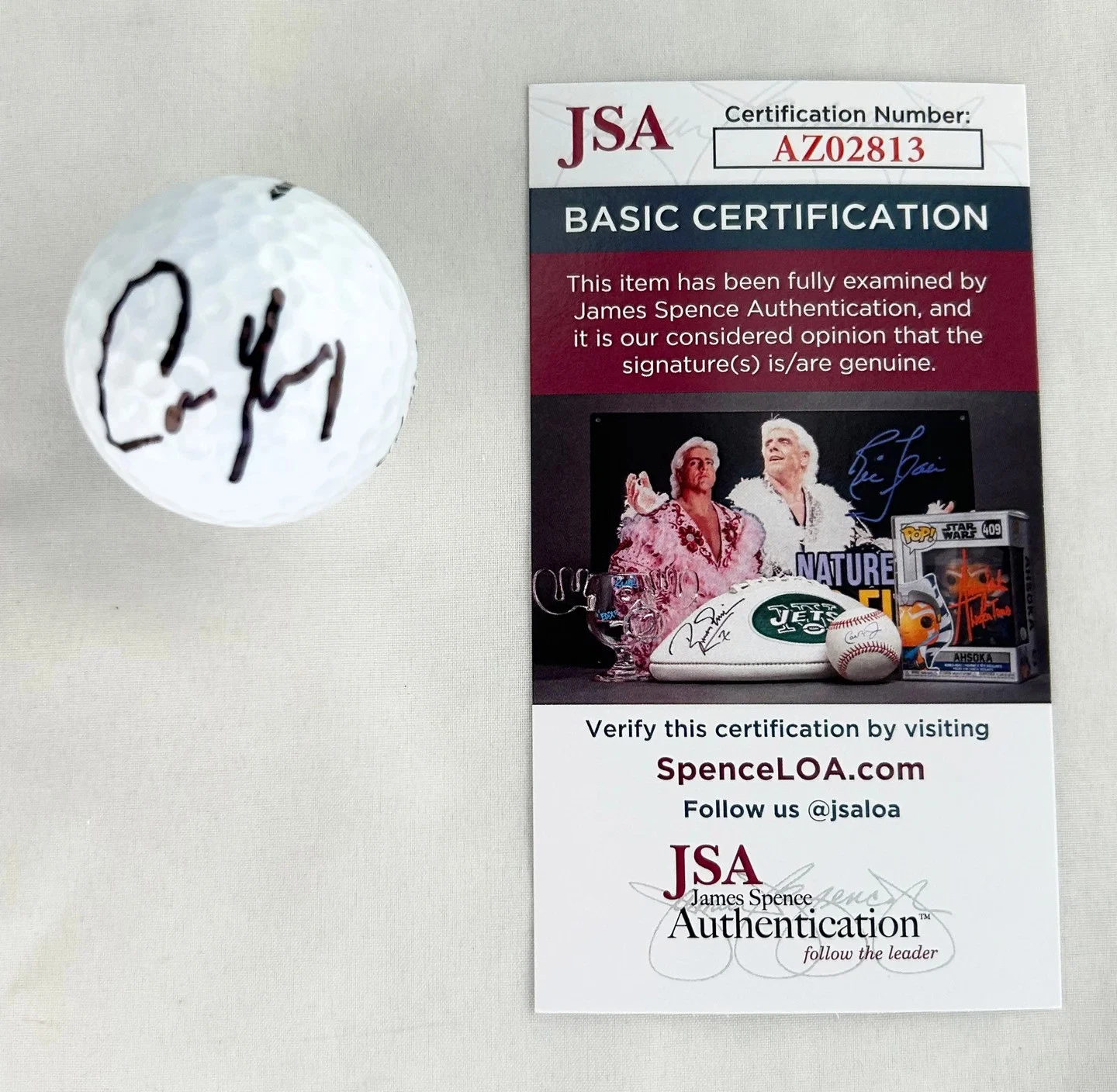 Cameron Young Signed Golf Ball JSA 1 COA