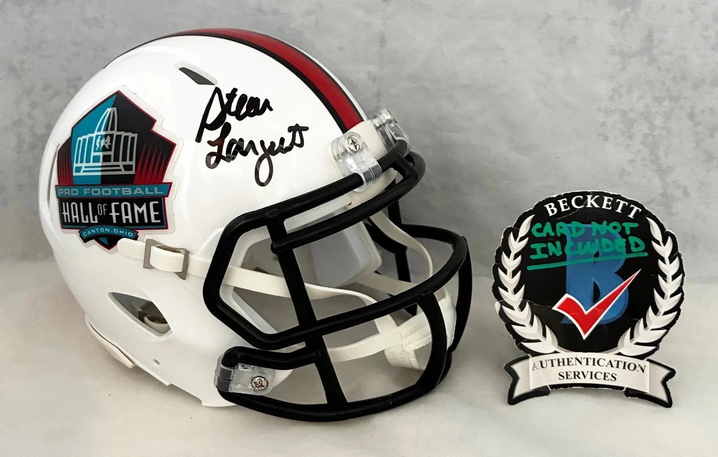 Steve Largent Signed HOF Mini Helmet Seattle Seahawks Beckett BAS COA