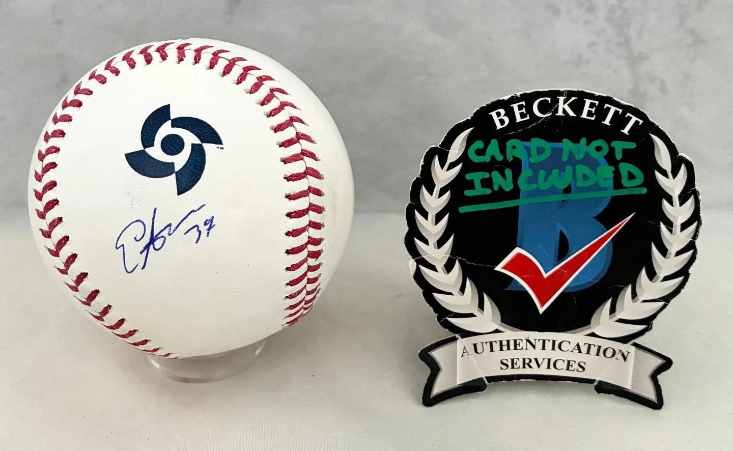 Elvis Alvarado Signed WBC Baseball 2026 WBC Team DR Beckett BAS COA
