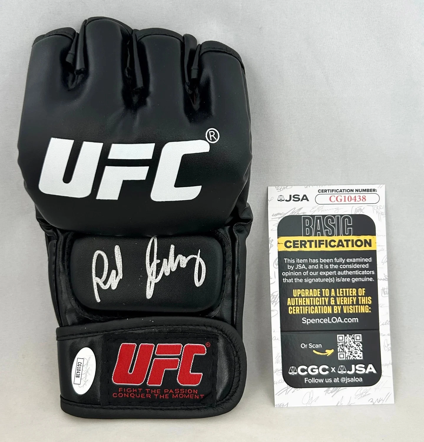 Red Dela Cruz Signed UFC Glove JSA COA