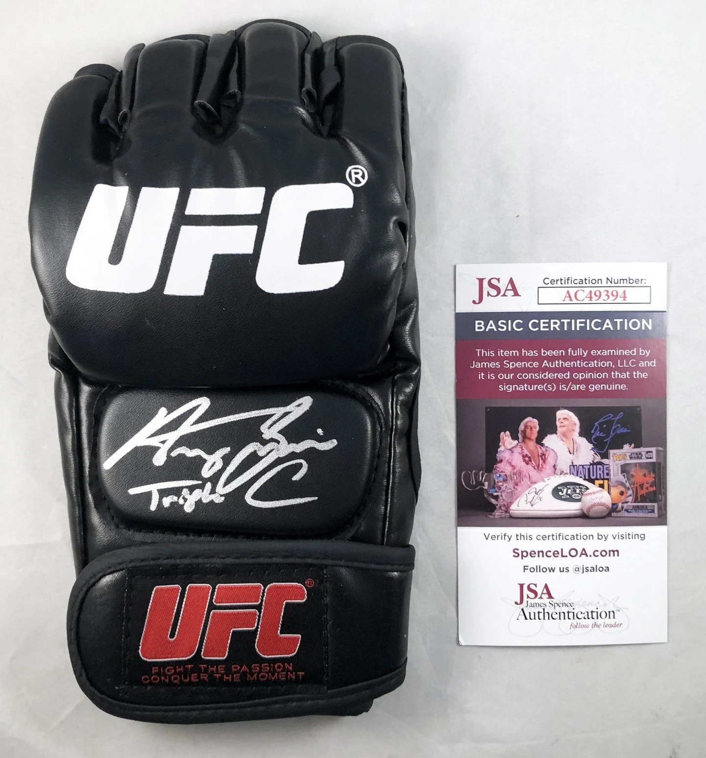 Henry Cejudo Signed UFC MMA Glove Triple C JSA 2 COA