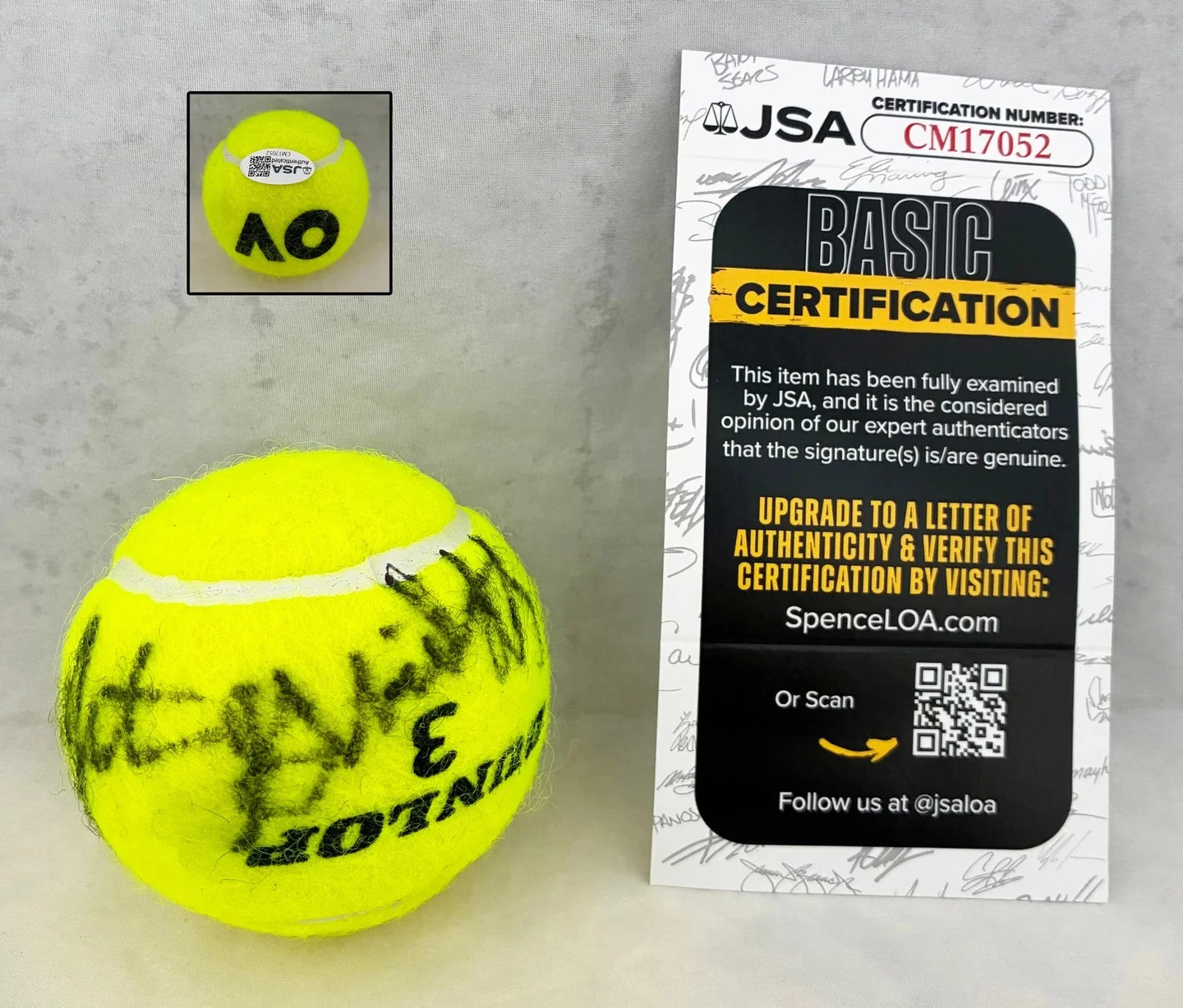 Justin Gimelstob Signed Tennis Ball Roland Garros JSA 1 COA