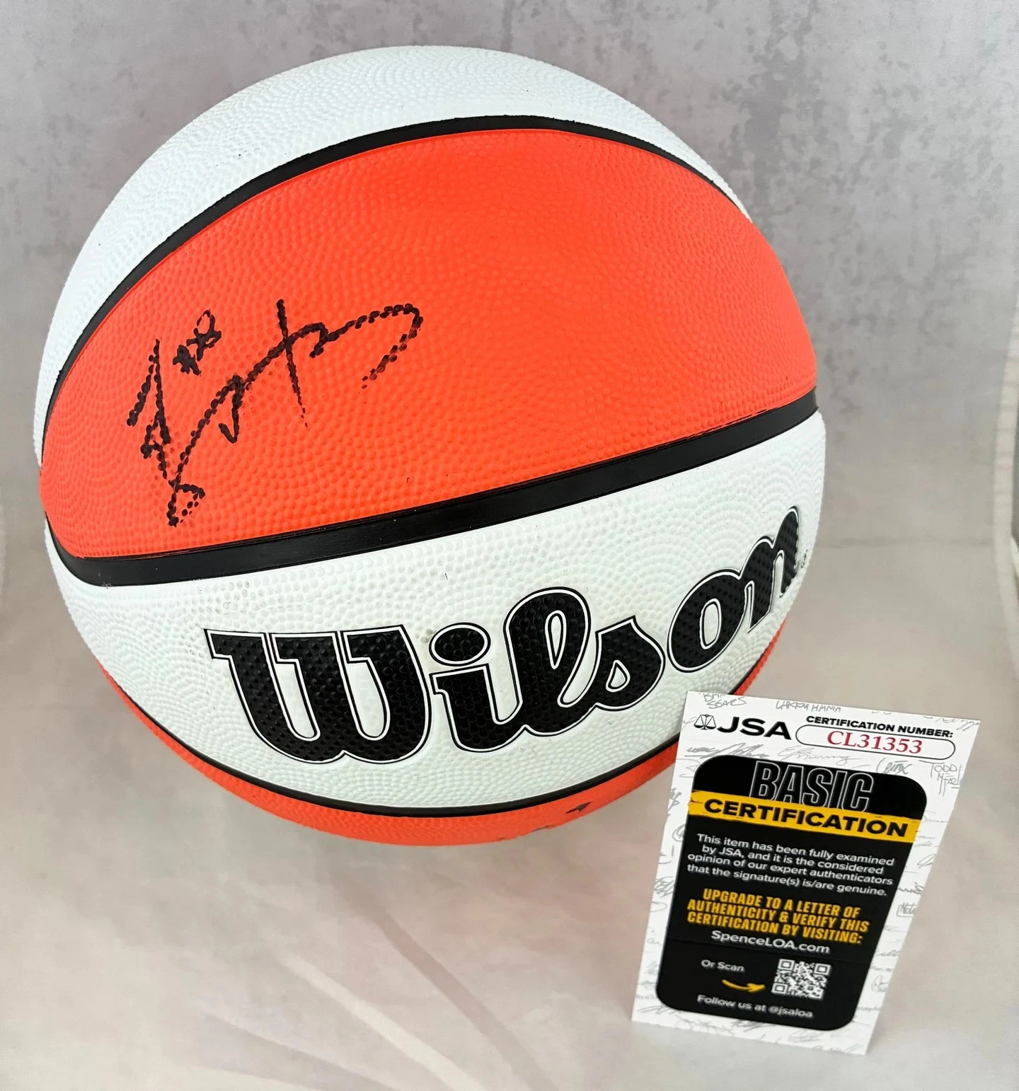 Li Yueru Signed Basketball WNBA Dallas Wings JSA 1 COA