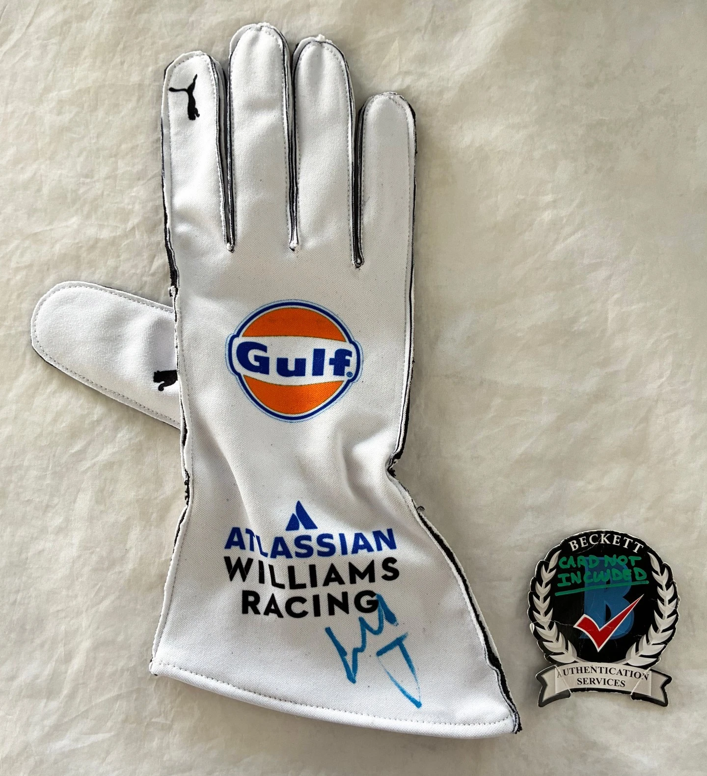 Carlos Sainz Signed Racing Glove Williams Racing Formula 1 F1 Beckett BAS 1 COA