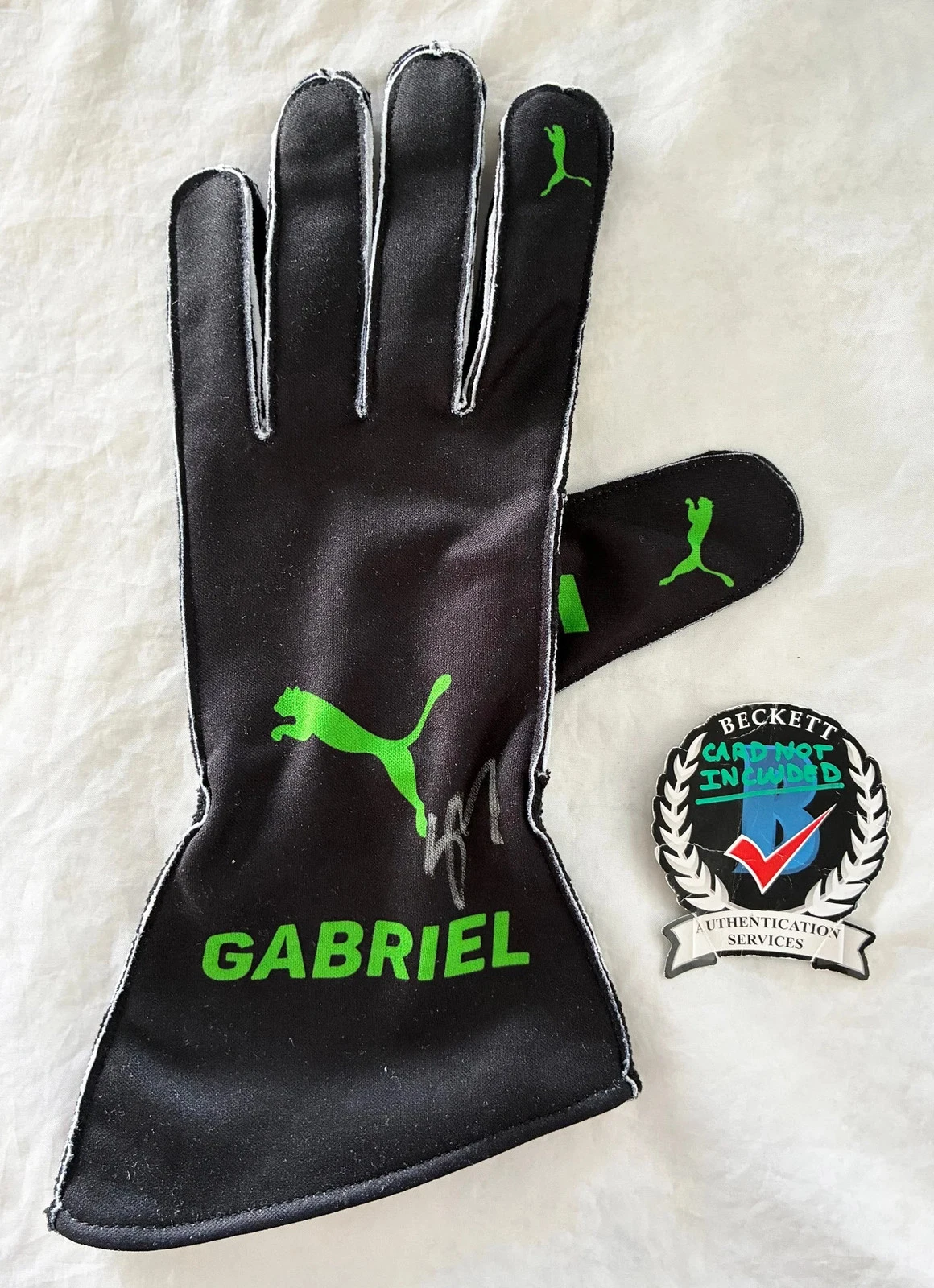 Gabriel Bortoleto Signed Racing Glove Stake Formula 1 F1 Beckett BAS 1 COA