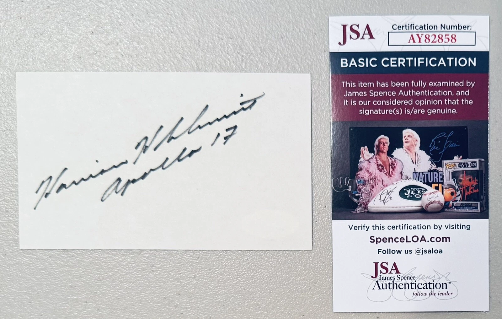 Harrison Schmitt Signed Autographed 3x5 Card JSA Cert NASA Apollo 17 Astronaut