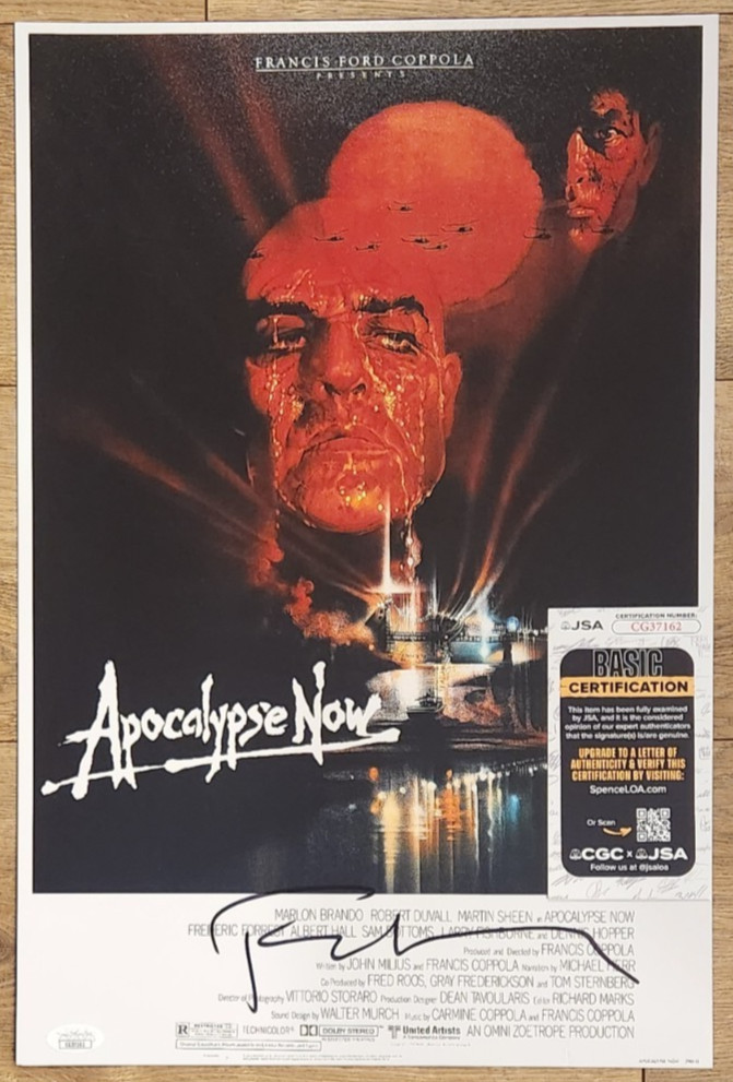 FRANCIS FORD COPPOLA SIGNED 12×18 POSTER W JSA COA #CG37162 APOCALYPSE NOW PHOTO COLLECTIBLE MEMORABILIA