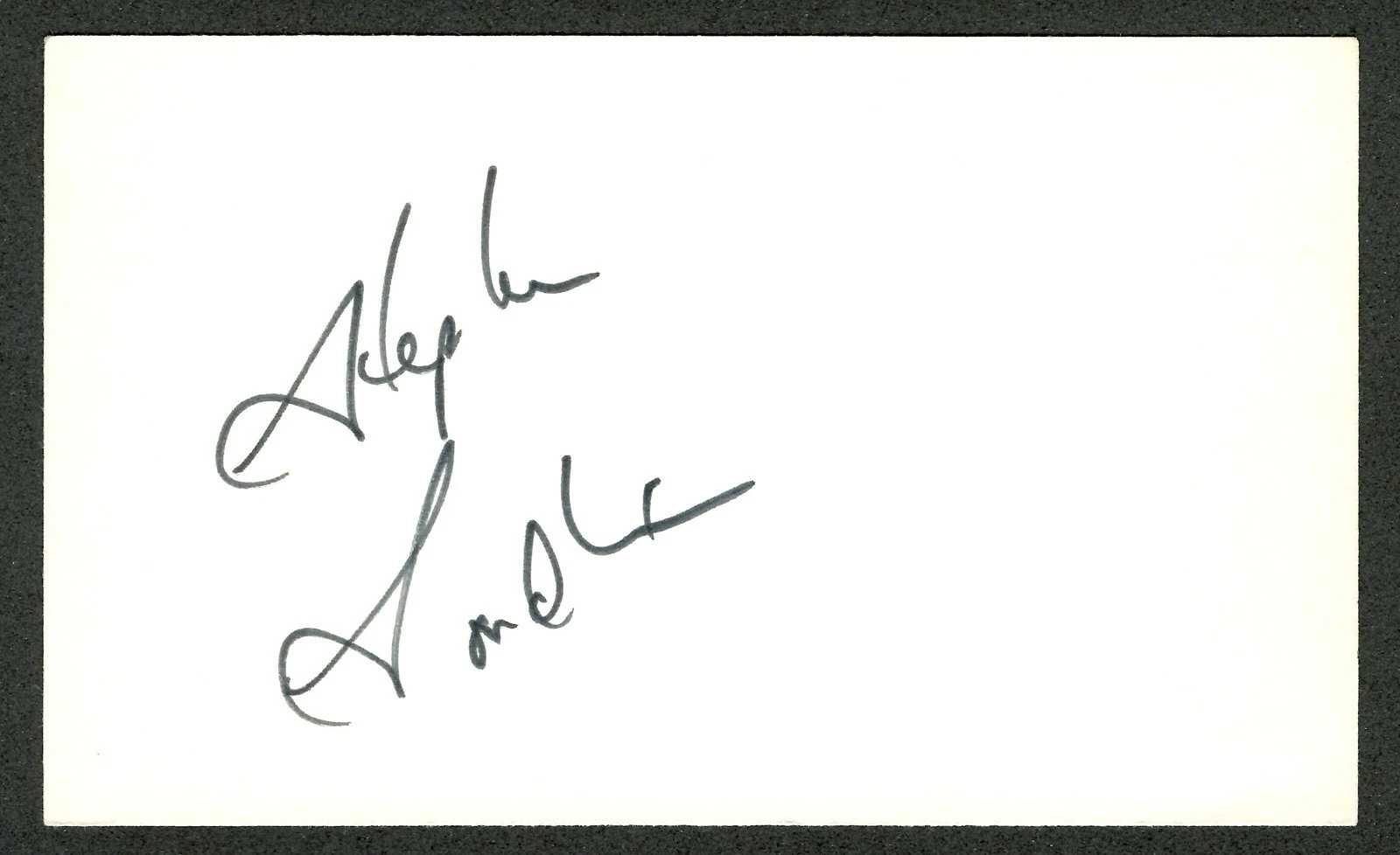 Stephen Sondheim Signed Autographed 3x5 Card Beckett BAS Letter West Side Story