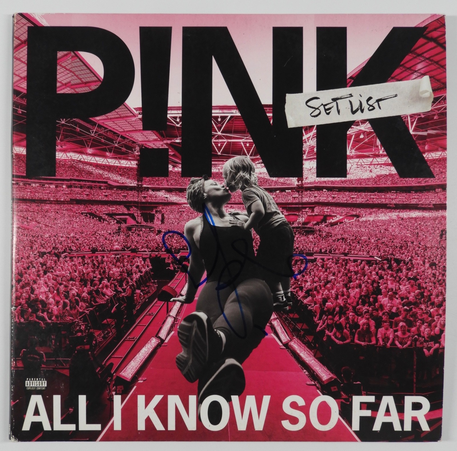 P!NK ACOA Signed Autograph Record Album Vinyl All I Know So Far PINK