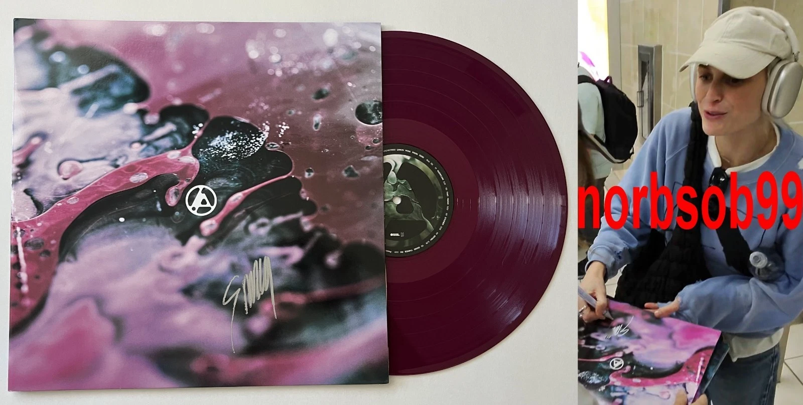 EMILY ARMSTRONG SIGNED LINKIN PARK FROM ZERO VINYL w/EXACT PROOF & BECKETT COA