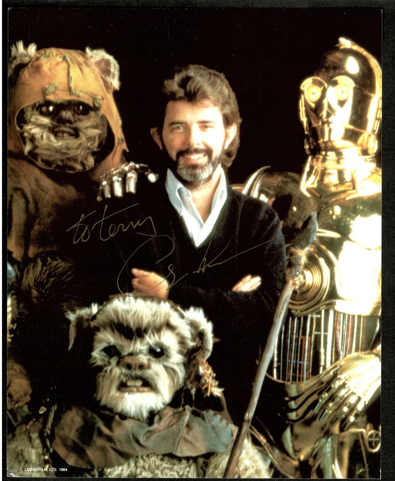 GEORGE LUCAS VINTAGE SIGNED AUTOGRAPHED STAR WARS 8×10 PHOTO SWAU CERT COLLECTIBLE MEMORABILIA