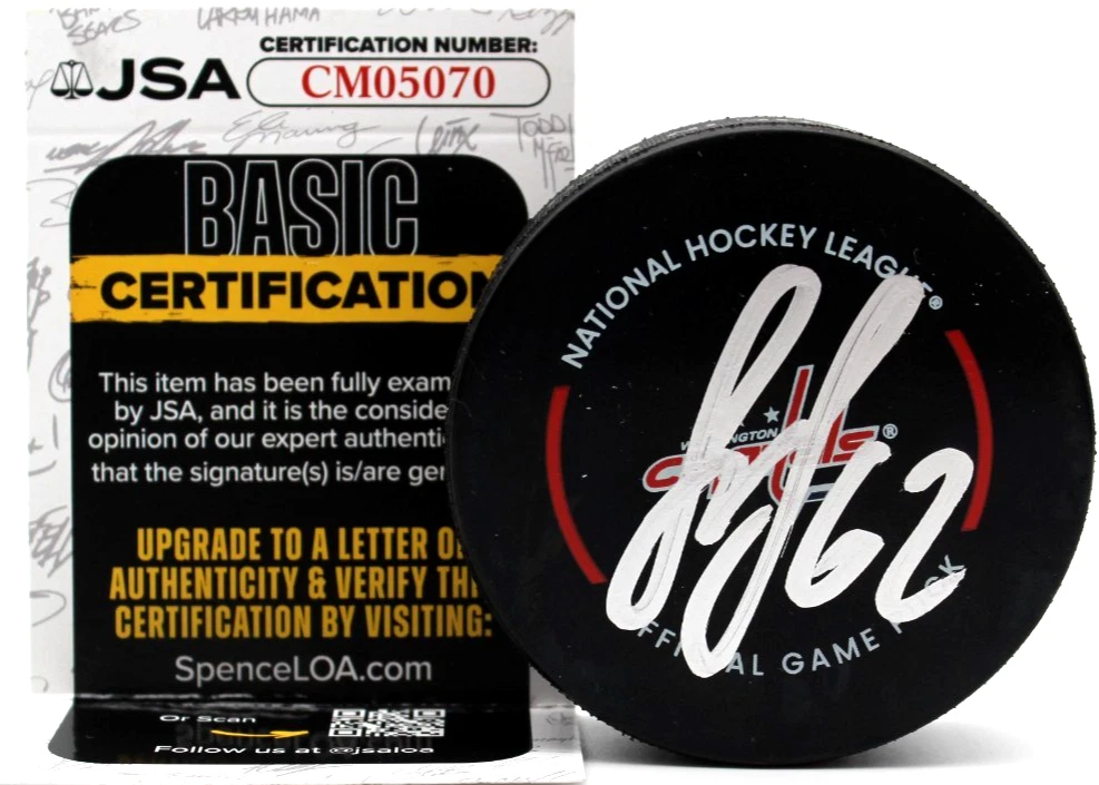 Ilya Protas Signed Washington Capitals Hockey Game Puck w/JSA COA CM05070