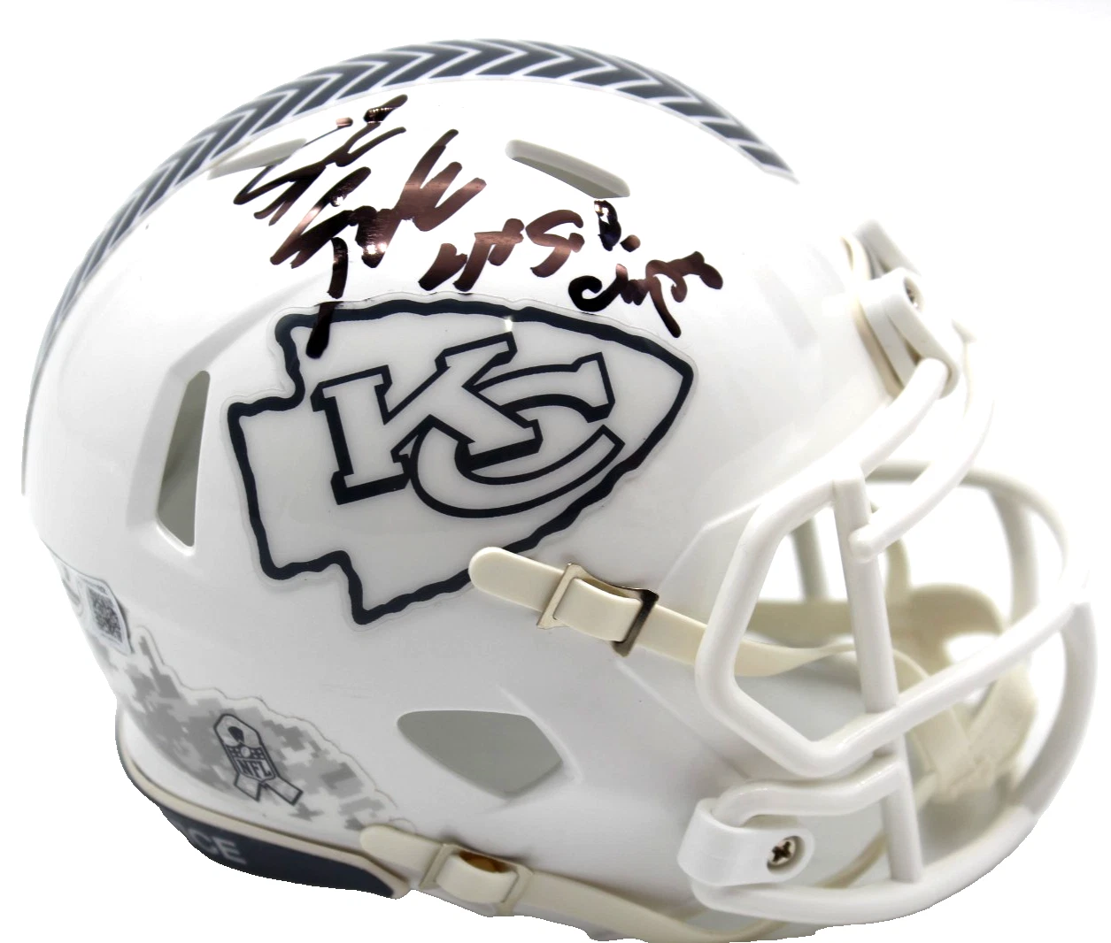 Steve Spagnuolo Kansas City Chiefs Signed Mini Football Helmet w/Beckett BW61182