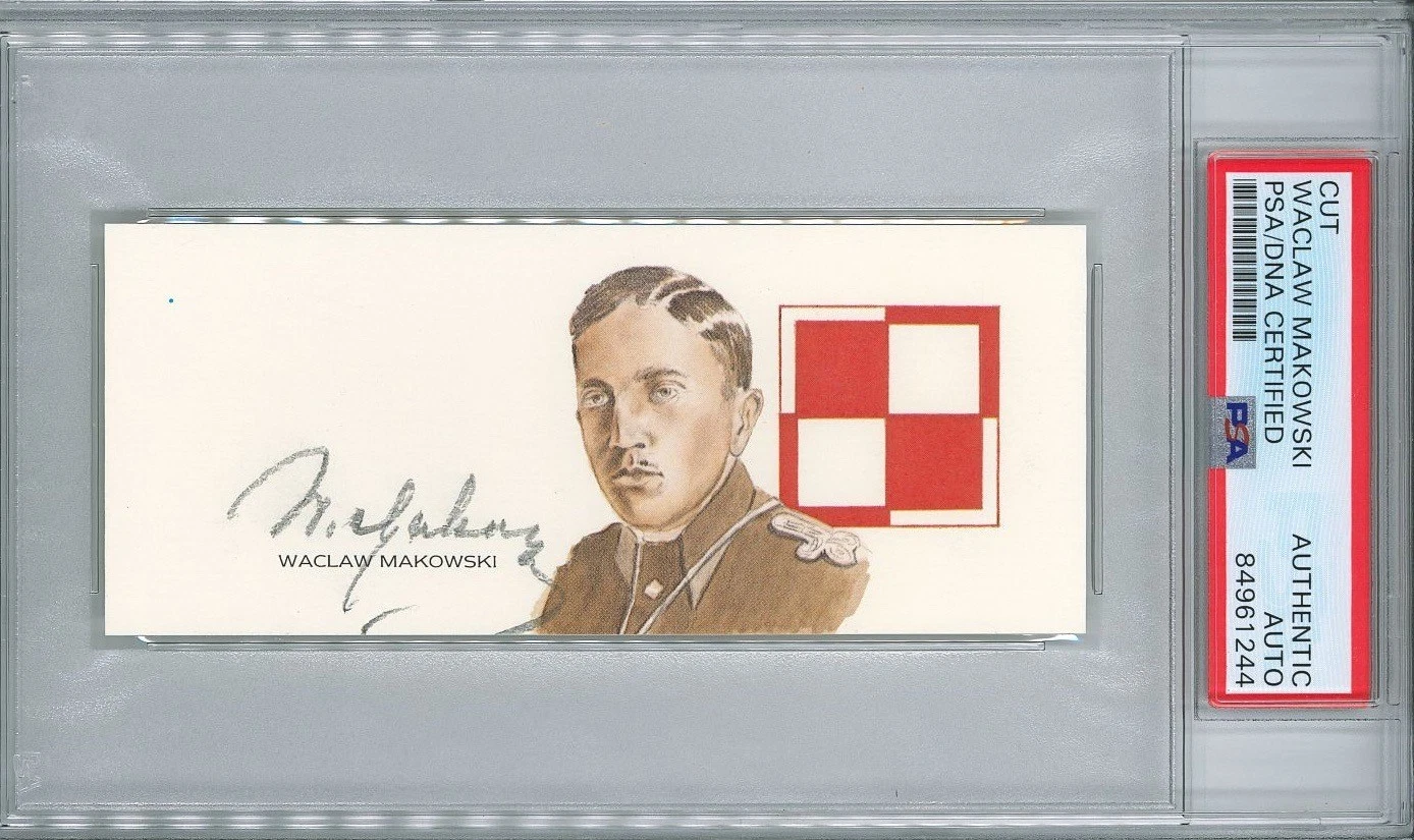 Waclaw Makowski Signed Cut Signature PSA/DNA Aviation Pioneer GOE