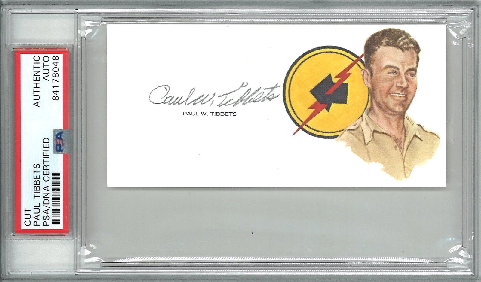 Paul Tibbets Signed Cut Signature PSA/DNA Enola Gay GOE