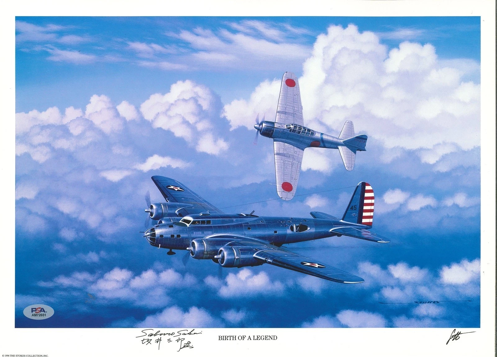 Saburo Sakai Japanese Ace Signed Birth of a Legend Zero PSA DNA