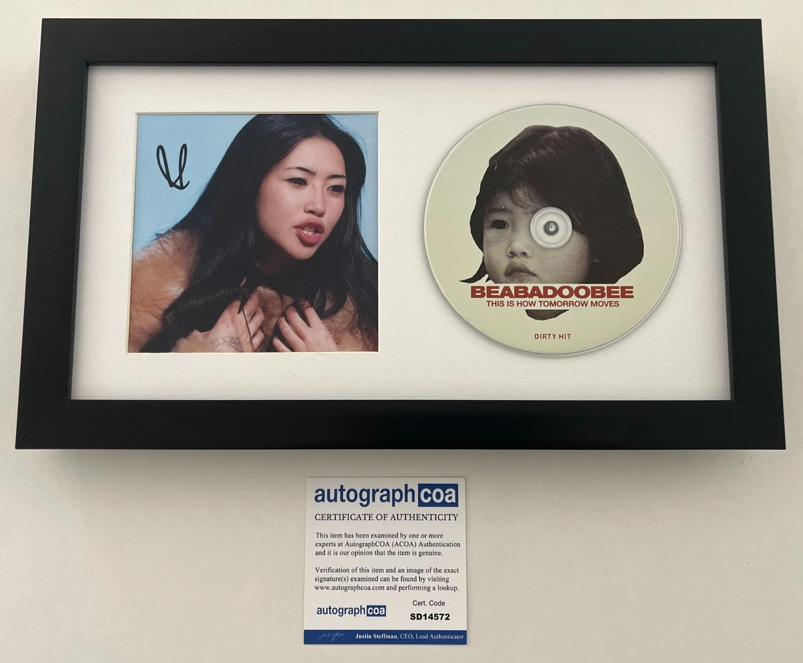 BEABADOOBEE SIGNED THIS IS HOW TOMORROW MOVES FRAMED CD w/ AUTOGRAPH ACOA COA