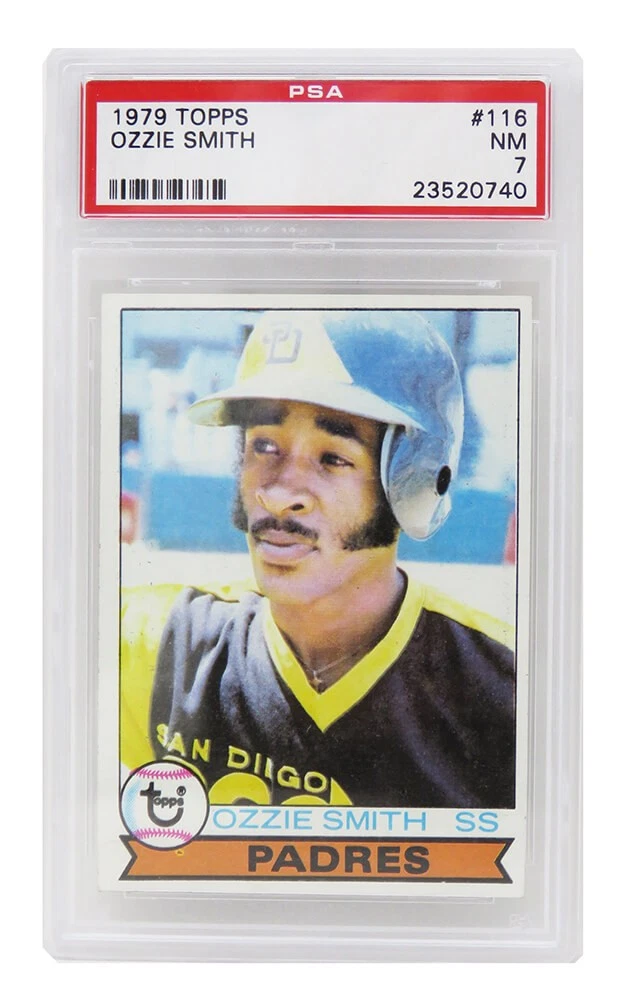 Ozzie Smith (San Diego Padres) 1979 Topps Baseball RC Card #116 - PSA 7 NM (A)
