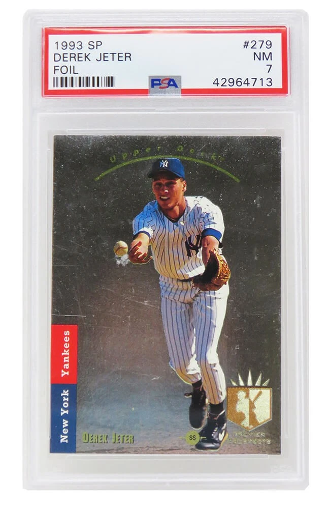 Derek Jeter (New York Yankees) 1993 SP Foil RC Rookie Card #279 (PSA 7 NM) (E)