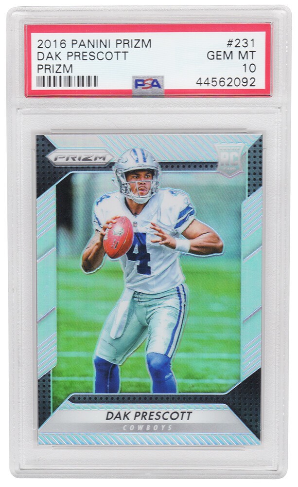 Dak Prescott 2016 Panini Prizm #231 Prizm Rookie Card - PSA 10 GM MT (New Label)