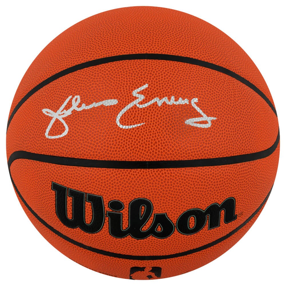 Julius Erving Signed Wilson Indoor/Outdoor NBA Basketball -(SCHWARTZ SPORTS COA)