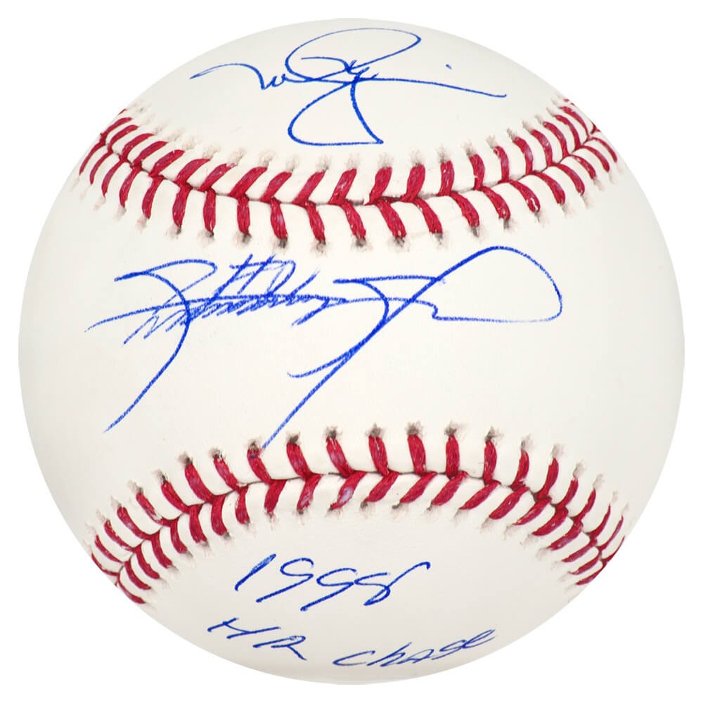 Sammy Sosa & Mark McGwire Signed Official MLB Baseball w/1998 HR Chase -(SS COA)