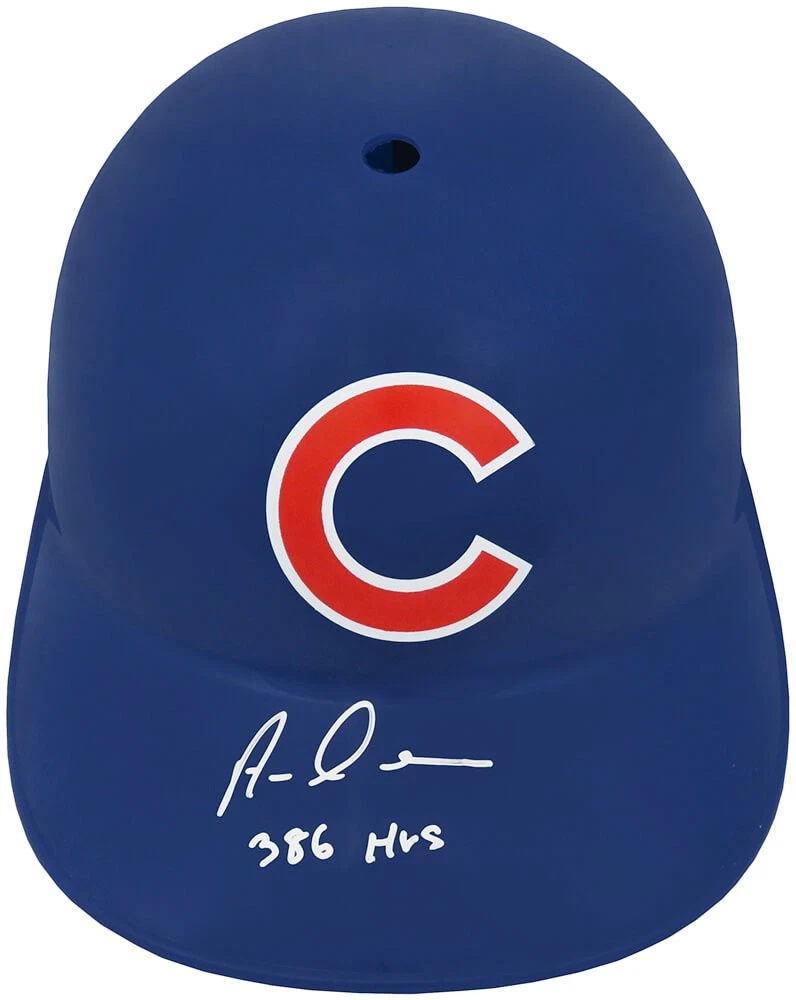 Aramis Ramirez Signed Chicago Cubs Rep Souvenir Batting Helmet w/386 HRs -SS COA