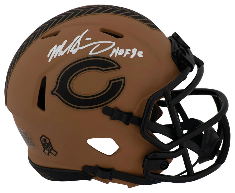 Mike Singletary Signed Bears 2023 SALUTE Riddell Mini Helmet w/HOF'98 - (SS COA)