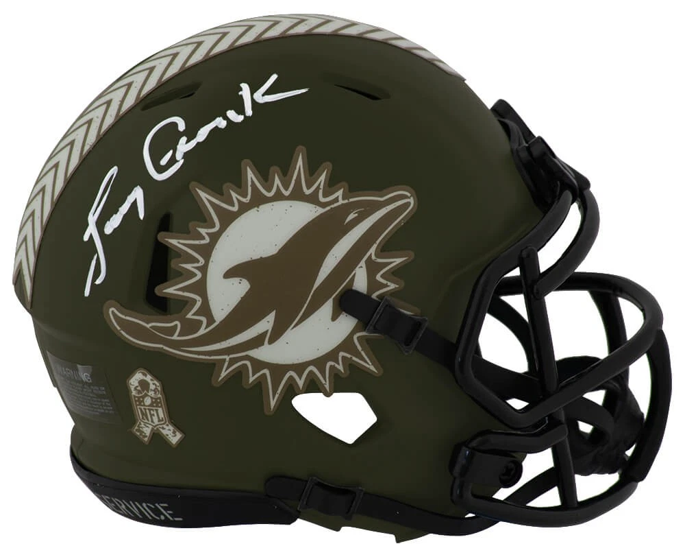 Larry Csonka Signed Miami Dolphins 2022 SALUTE Riddell Speed Mini Helmet -SS COA