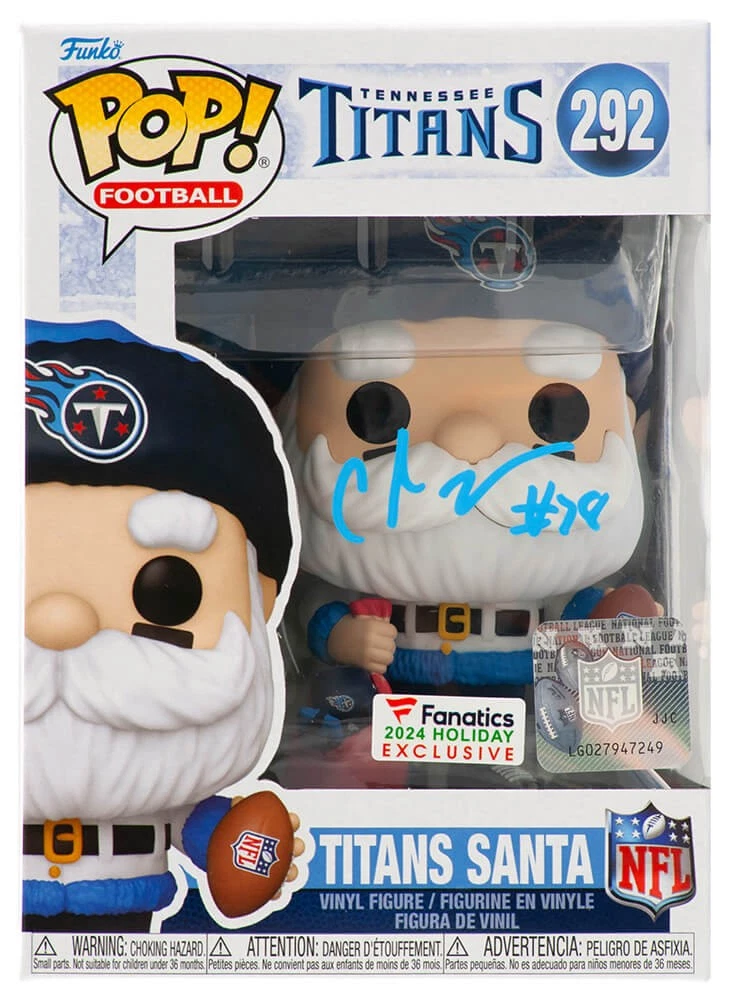 Chris Johnson Signed Titans SANTA Funko Pop Doll #292 - (SCHWARTZ SPORTS COA)