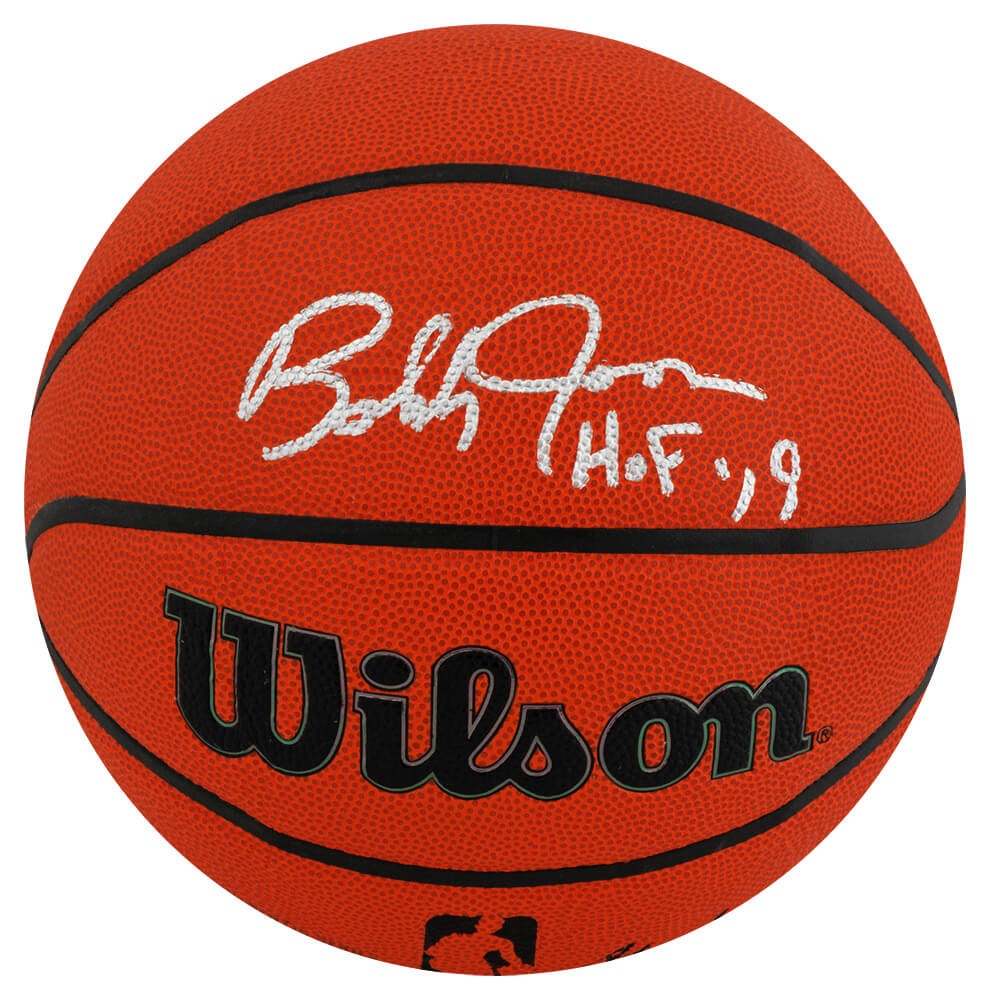 Bobby Jones Signed Wilson I/O Basketball w/HOF'19  - (SCHWARTZ SPORTS COA)
