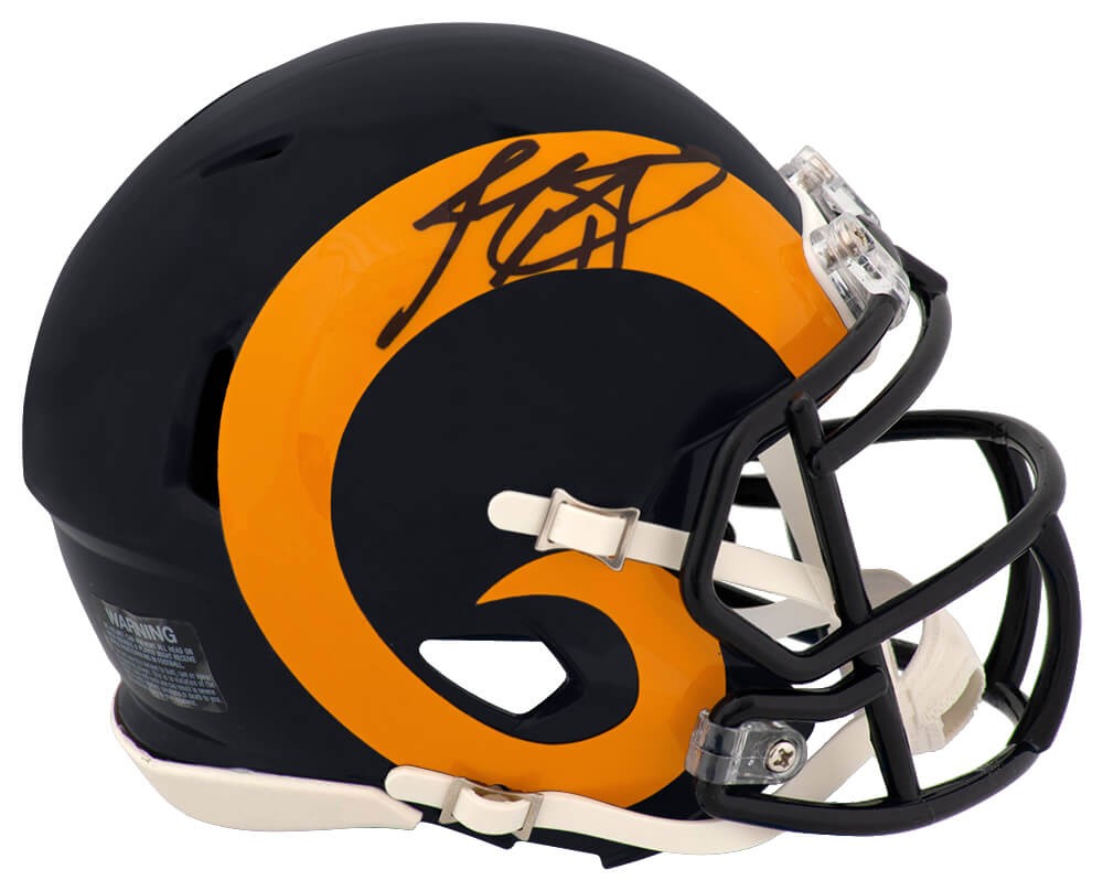Jim Everett Signed Los Angeles Rams Throwback Riddell Speed Mini Helmet (SS COA)