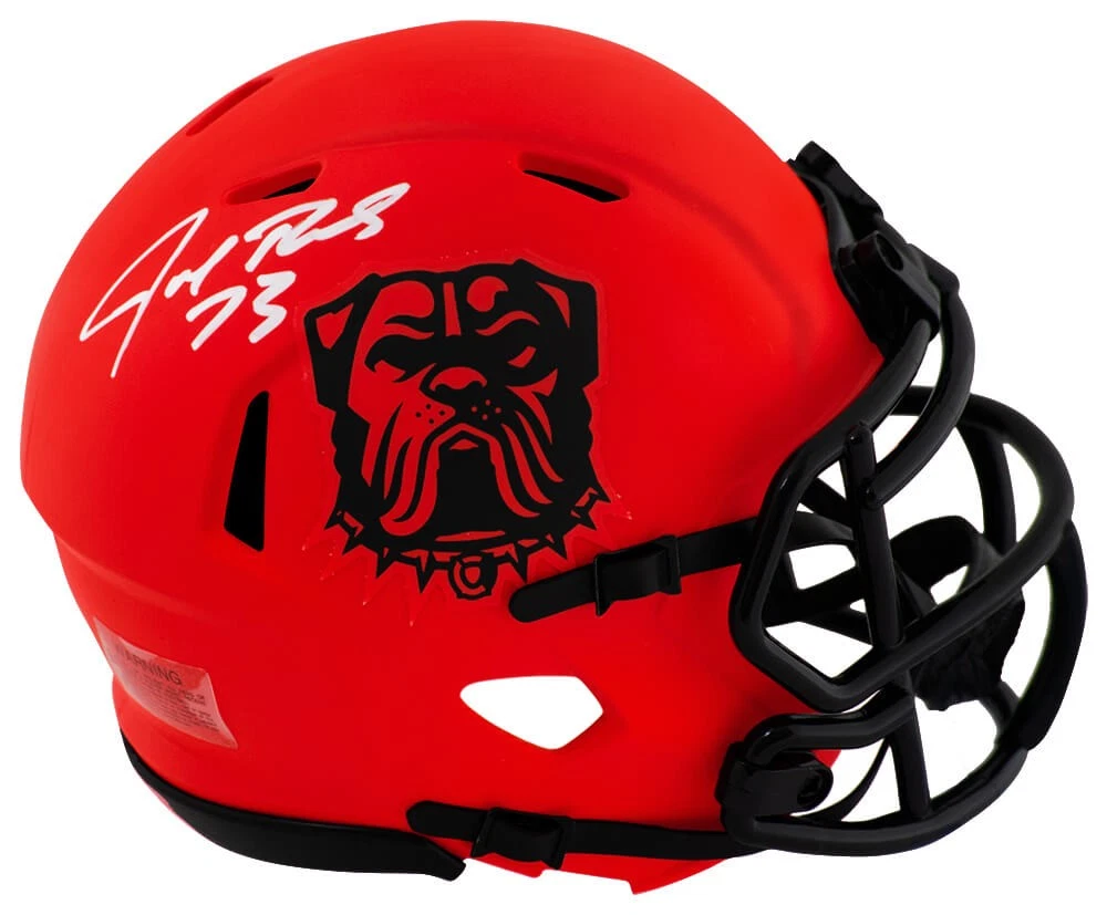 Joe Thomas Signed Cleveland Browns RAVE Riddell Speed Mini Helmet (SCHWARTZ COA)