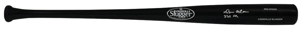Moises Alou Signed Louisville Slugger Pro Black Baseball Bat w/332 HRs -(SS COA)