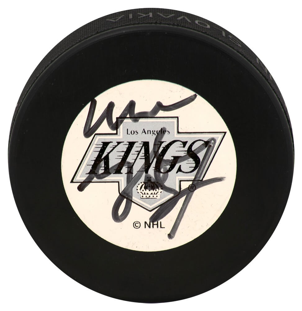 Wayne Gretzky Signed Los Angeles Kings Logo Hockey Puck (JSA Holo & Full Letter)