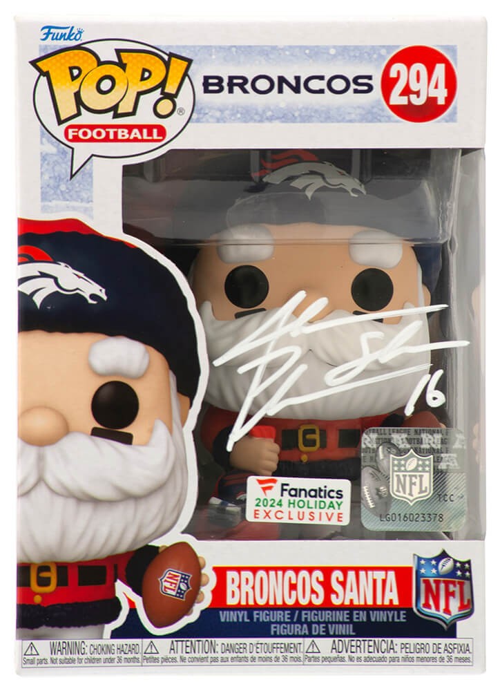 Jake Plummer Signed Broncos Santa Funko Pop Doll #294 w/Snake - (SCHWARTZ COA)