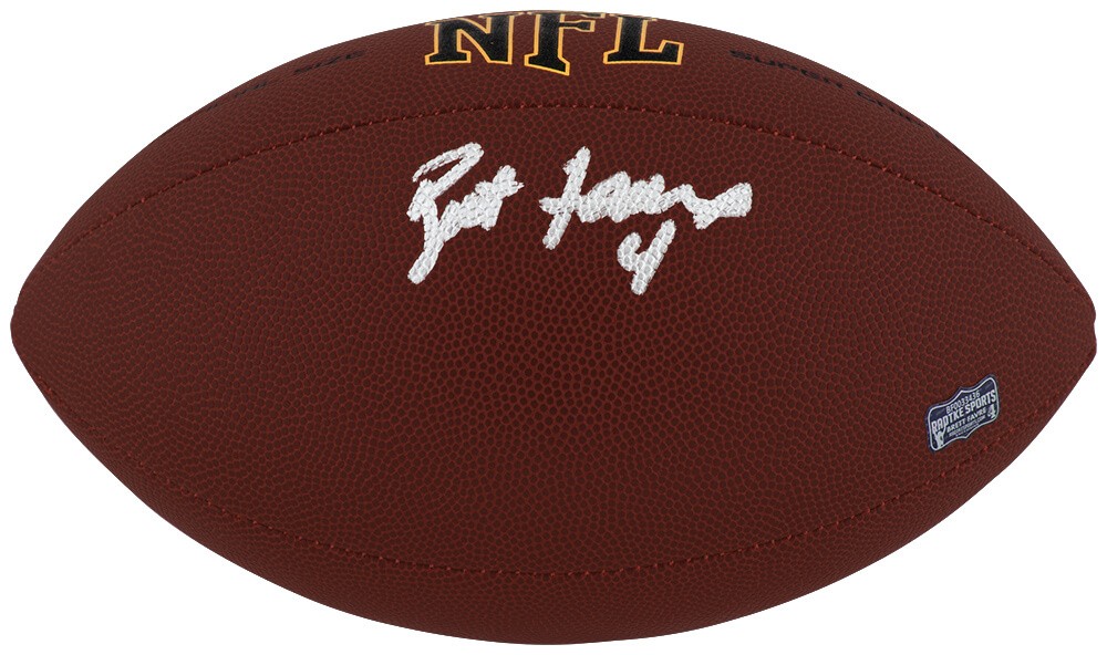 Brett Favre (Packers) Signed Wilson Super Grip Full Size NFL Football-FAVRE HOLO