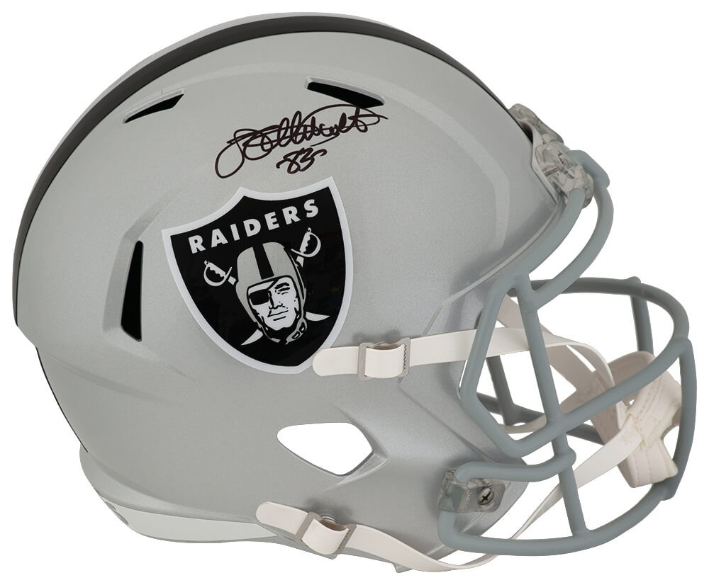 Willie Gault Signed Raiders Riddell Full Size Replica Helmet - (SCHWARTZ COA)