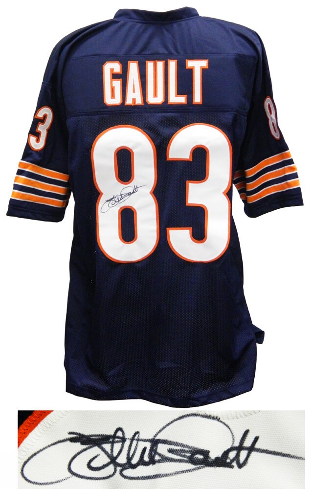 WILLIE GAULT Chicago Bears Signed Navy Football Jersey - SCHWARTZ