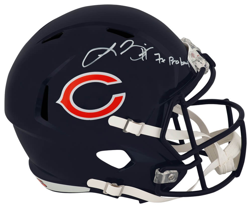 Lance Briggs Signed Bears Riddell F/S Rep Helmet w/7x PB - In White - (SS COA)