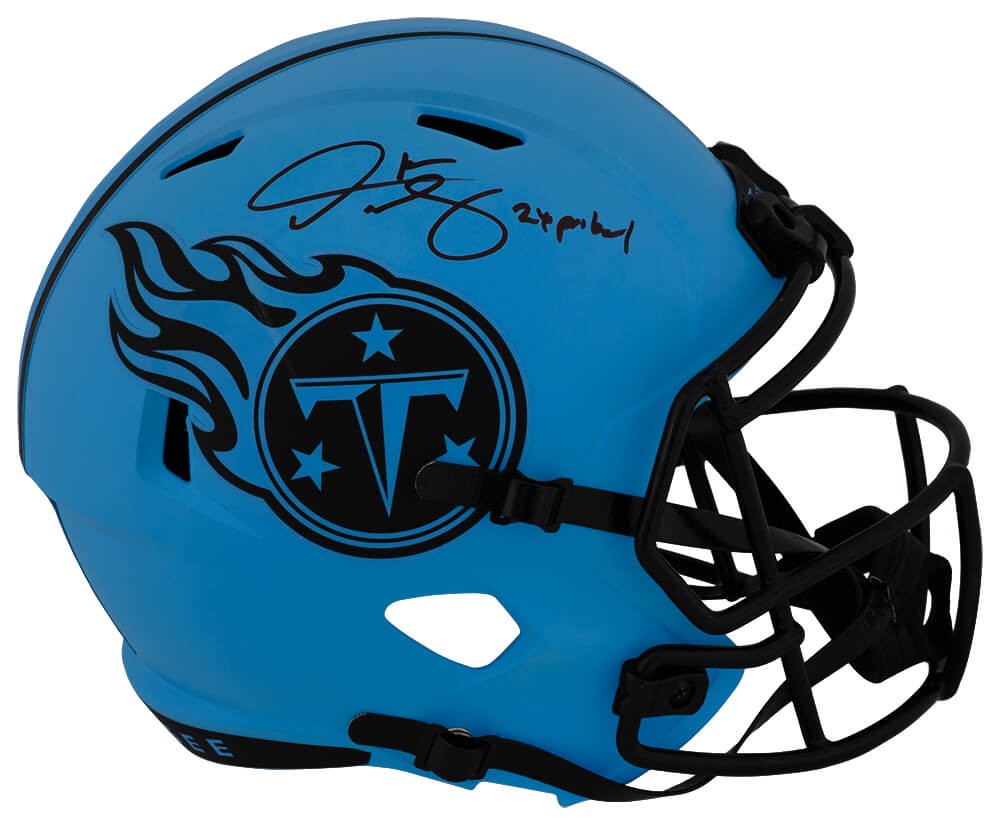 Derrick Mason Signed Titans RAVE Riddell F/S Replica Helmet w/Pro Bowl -(SS COA)